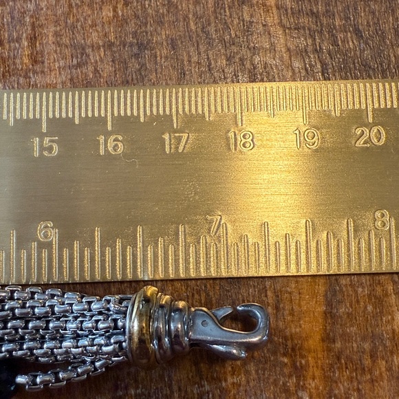 David Yurman Silver and 18k gold onyx and pearl Multi-Strand Bracelet - Picture 10 of 16